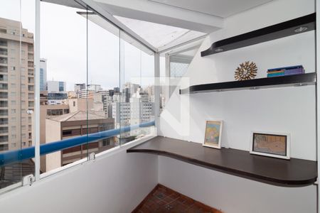 Varanda da Sala de apartamento para alugar com 1 quarto, 47m² em Alto de Pinheiros, São Paulo