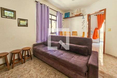 Sala de apartamento para alugar com 1 quarto, 42m² em Jardim Virginia, Guarujá