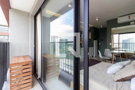 Varanda/Vista de kitnet/studio para alugar com 1 quarto, 24m² em Pinheiros, São Paulo