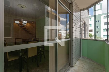 Varanda da Sala 1 de apartamento à venda com 4 quartos, 180m² em Castelo, Belo Horizonte