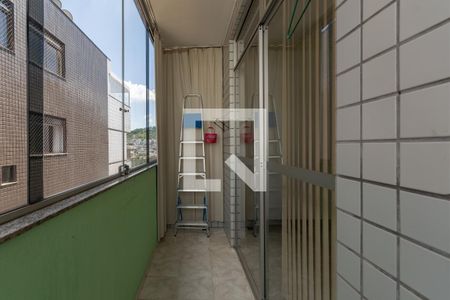 Varanda da Sala 1 de apartamento à venda com 4 quartos, 180m² em Castelo, Belo Horizonte