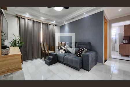 Sala de apartamento para alugar com 1 quarto, 45m² em Marapé, Santos