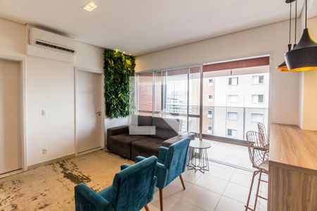 Sala de apartamento à venda com 1 quarto, 56m² em Alphaville, Barueri