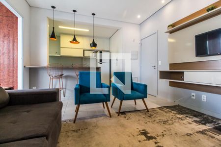 Sala de apartamento à venda com 1 quarto, 56m² em Alphaville, Barueri