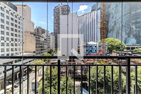 Varanda de kitnet/studio para alugar com 1 quarto, 22m² em República, São Paulo