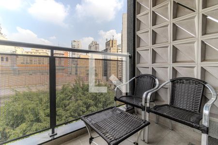 Varanda de apartamento à venda com 1 quarto, 34m² em Higienópolis, São Paulo