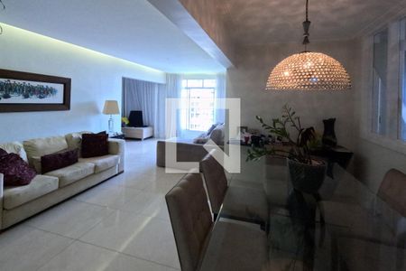 Sala de Estar e Jantar - 1º Piso de apartamento para alugar com 5 quartos, 380m² em Ponta da Praia, Santos