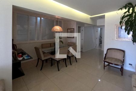 Sala de Estar e Jantar - 1º Piso de apartamento para alugar com 5 quartos, 380m² em Ponta da Praia, Santos