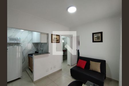 Sala e Cozinha Americana  de apartamento à venda com 1 quarto, 34m² em Aclimação, São Paulo