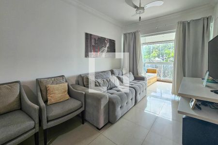 Sala de apartamento para alugar com 3 quartos, 95m² em Vila Julia, Guarujá