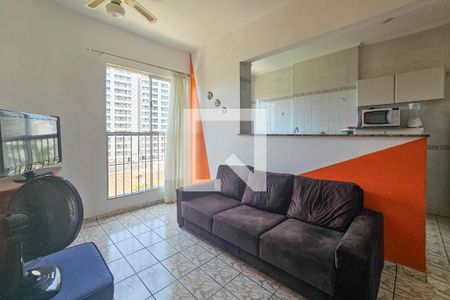 Sala de apartamento para alugar com 1 quarto, 40m² em Jardim Virginia, Guarujá