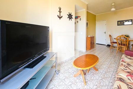 Sala de apartamento para alugar com 1 quarto, 44m² em Balneario Cidade Atlantica, Guarujá