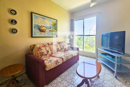 Sala de apartamento para alugar com 1 quarto, 44m² em Balneario Cidade Atlantica, Guarujá