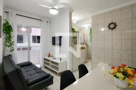 Sala de apartamento para alugar com 1 quarto, 40m² em Cidade Ocian, Praia Grande