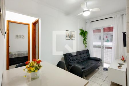 Sala de apartamento para alugar com 1 quarto, 40m² em Cidade Ocian, Praia Grande