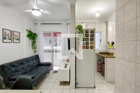 Sala de apartamento para alugar com 1 quarto, 40m² em Cidade Ocian, Praia Grande