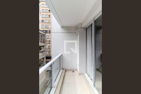 Varanda de apartamento à venda com 1 quarto, 23m² em Centro Histórico de São Paulo, São Paulo