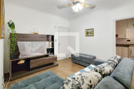 Sala de apartamento para alugar com 1 quarto, 48m² em Canto do Forte, Praia Grande