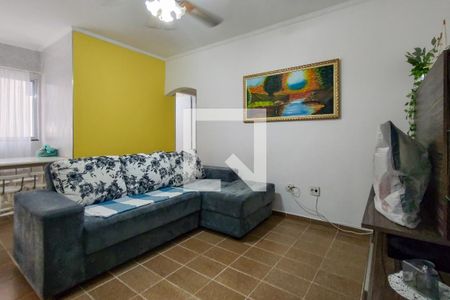 Detalhe Sala de apartamento para alugar com 1 quarto, 48m² em Canto do Forte, Praia Grande