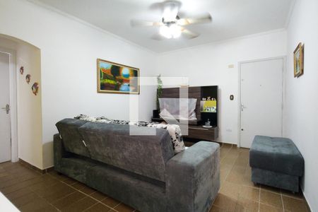 Sala de apartamento para alugar com 1 quarto, 48m² em Canto do Forte, Praia Grande