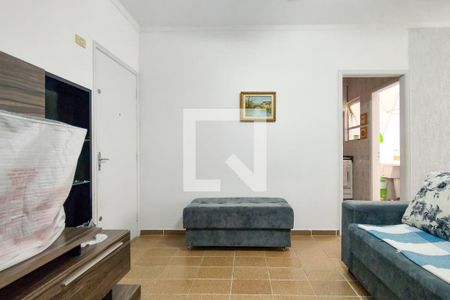 Sala de apartamento para alugar com 1 quarto, 48m² em Canto do Forte, Praia Grande