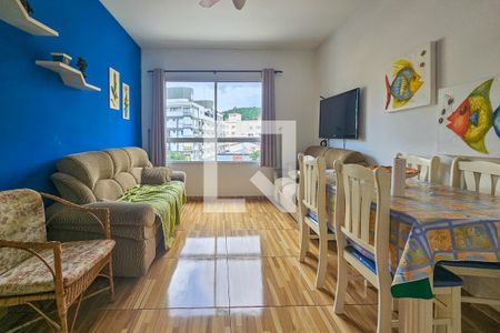 Sala de apartamento para alugar com 1 quarto, 50m² em Jardim Tres Marias, Guarujá