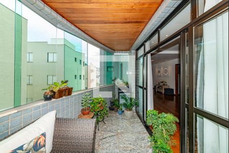 Varanda da Sala de apartamento à venda com 4 quartos, 151m² em Buritis, Belo Horizonte