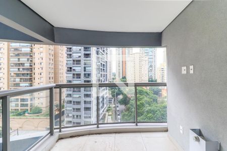 Varanda da Sala de apartamento à venda com 1 quarto, 51m² em Jardim das Acacias, São Paulo