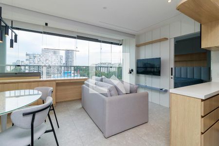 Sala de apartamento para alugar com 1 quarto, 37m² em Santo Amaro, São Paulo