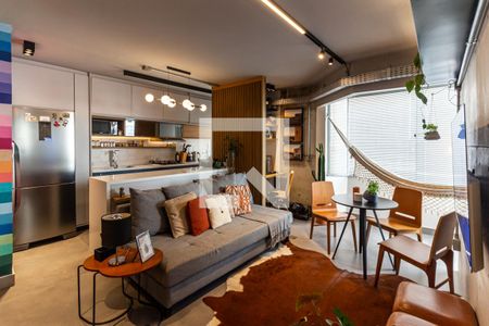 Sala de apartamento à venda com 1 quarto, 45m² em Santa Cecilia, São Paulo