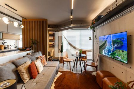 Sala de apartamento à venda com 1 quarto, 45m² em Santa Cecilia, São Paulo