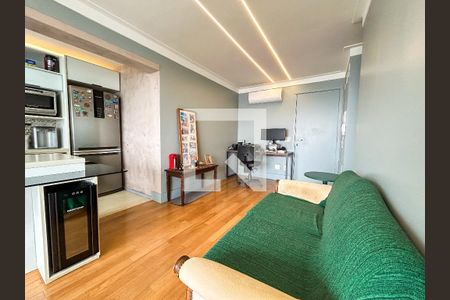 Sala de apartamento à venda com 1 quarto, 48m² em Brooklin, São Paulo