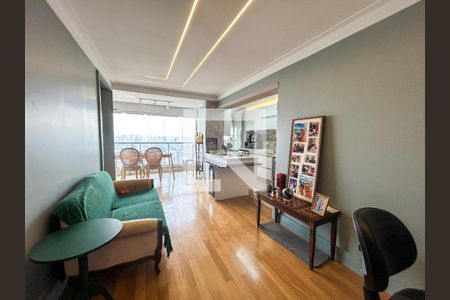 Sala de apartamento à venda com 1 quarto, 48m² em Brooklin, São Paulo