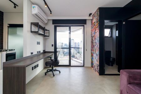 Sala de apartamento à venda com 1 quarto, 38m² em Chácara Santo Antônio (zona Sul), São Paulo