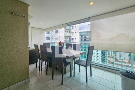 Varanda  de apartamento para alugar com 3 quartos, 102m² em Barra Funda, Guarujá