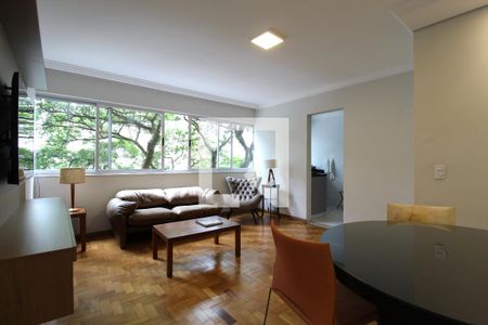 Sala de apartamento para alugar com 2 quartos, 78m² em Indianópolis, São Paulo