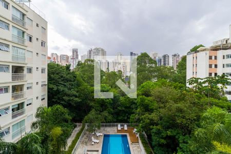 Varanda - Sala de apartamento para alugar com 1 quarto, 32m² em Panamby, São Paulo