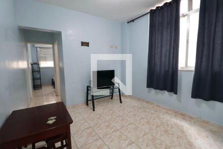 Sala de apartamento para alugar com 1 quarto, 50m² em Barra Funda, Guarujá