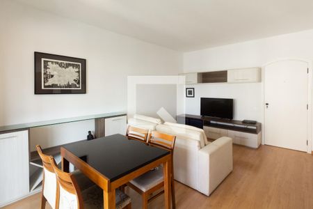 Sala de apartamento para alugar com 1 quarto, 54m² em Moema, São Paulo