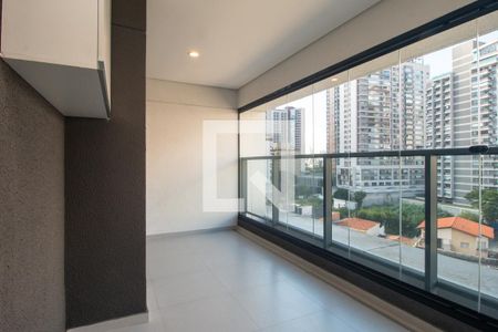 Varanda da Sala/Cozinha de kitnet/studio à venda com 1 quarto, 39m² em Jardim das Acacias, São Paulo