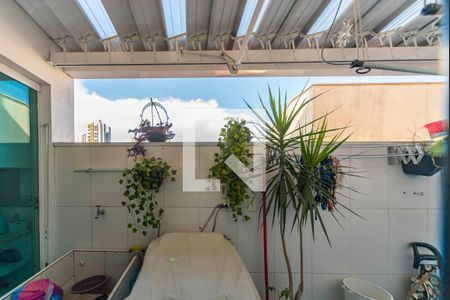 Vista da Sala de apartamento à venda com 2 quartos, 67m² em Vila Pires, Santo André