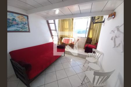 Sala de apartamento para alugar com 1 quarto, 50m² em Centro, São Vicente