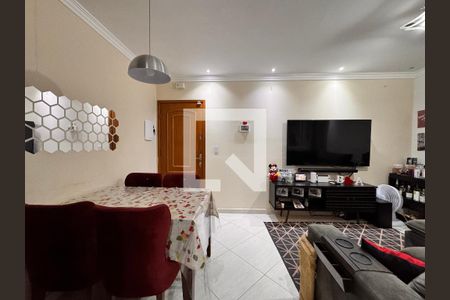 Sala de apartamento à venda com 2 quartos, 74m² em Vila Alzira, Santo André