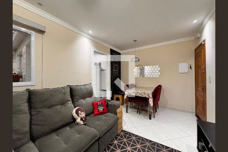 Sala de apartamento à venda com 2 quartos, 74m² em Vila Alzira, Santo André