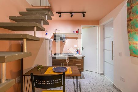 Sala/Cozinha de apartamento para alugar com 1 quarto, 21m² em Vila do Conde, Barueri