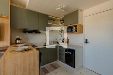 Sala/Cozinha de apartamento para alugar com 1 quarto, 26m² em Centro Histórico, Porto Alegre