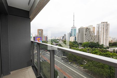 Varanda de kitnet/studio para alugar com 1 quarto, 22m² em Paraíso, São Paulo