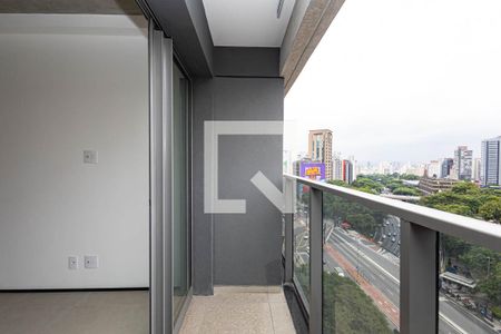 Varanda de kitnet/studio para alugar com 1 quarto, 22m² em Paraíso, São Paulo