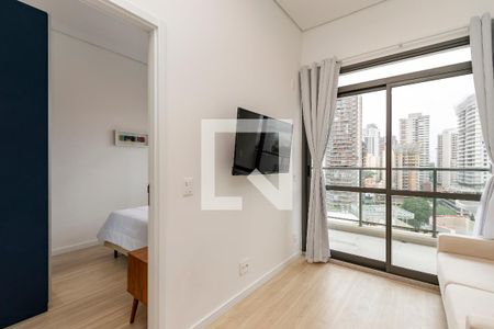 Sala/ Cozinha de apartamento à venda com 1 quarto, 34m² em Jardim das Acacias, São Paulo