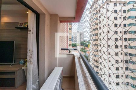 Varanda da Sala de apartamento à venda com 3 quartos, 75m² em Vila Gilda, Santo André